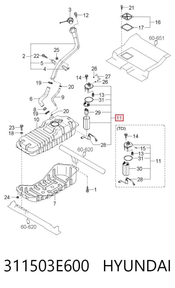 Бензонасос KIA Sorento I