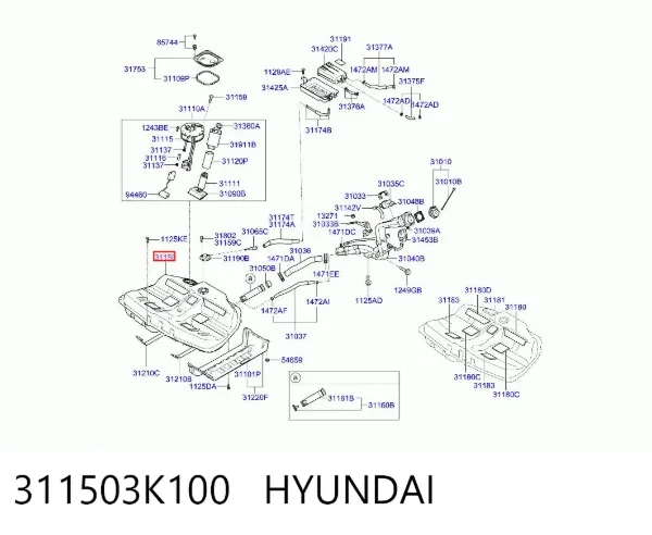 Паливний бак Hyundai Sonata V