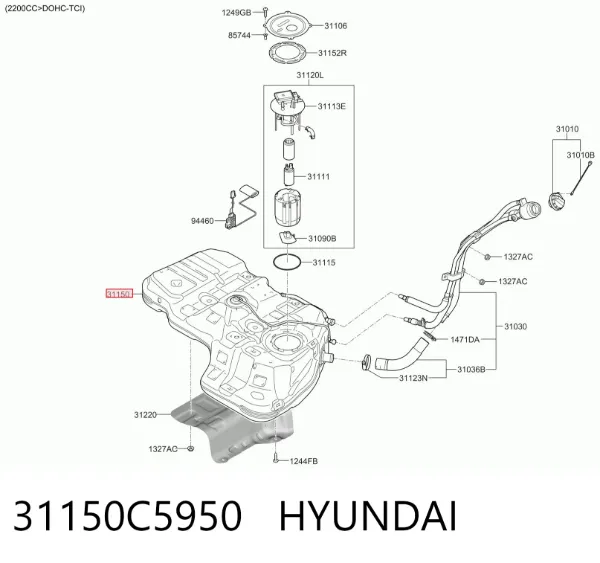 Паливний бак 31150C5950 Hyundai/Kia