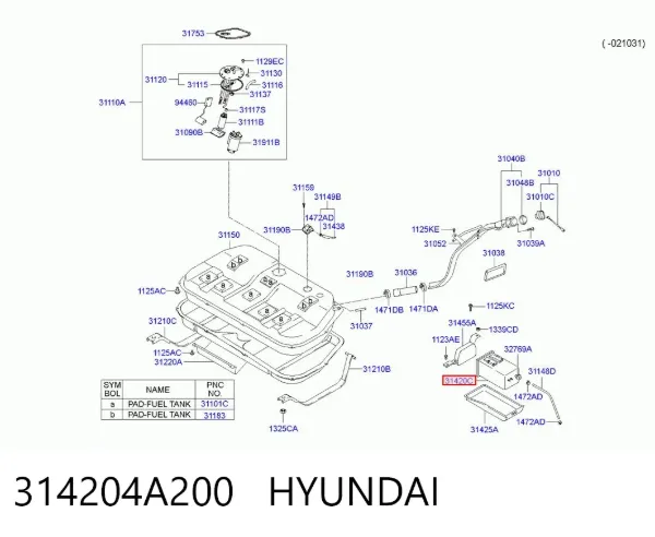 Абсорбер парів Hyundai Sonata IV