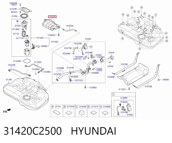 Абсорбер парів 31420C2500 Hyundai/Kia