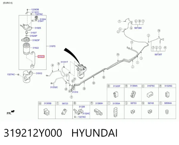 Датчик рівня води паливного фільтра 319212Y000 Hyundai/Kia