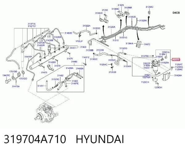 Паливний фільтр 319704A710 Hyundai/Kia