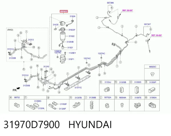 Корпус паливного фільтра 31970D7900 Hyundai/Kia