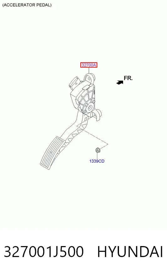 Педаль газу 327001J500 Hyundai/Kia