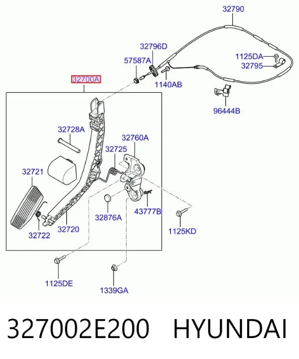 Педаль газу 327002E200 Hyundai/Kia