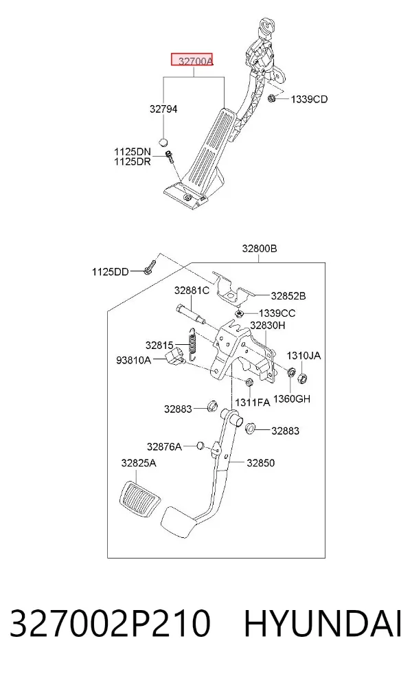 Педаль газу 327002P210 Hyundai/Kia