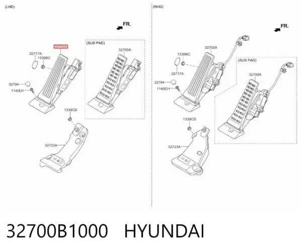Педаль газу Hyundai Tucson III