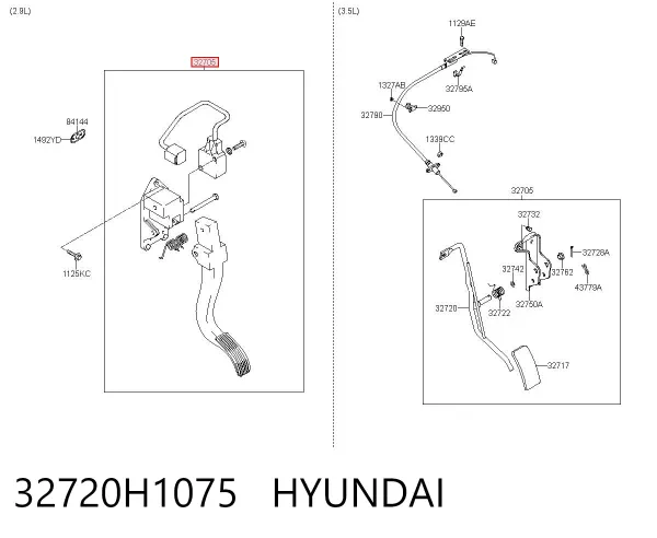 Педаль газу Hyundai Terracan HP