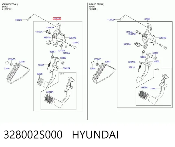 Педаль гальма 328002S000 Hyundai/Kia