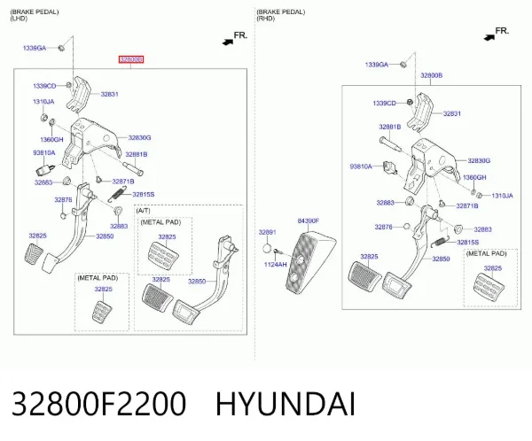 Педаль гальма 32800F2200 Hyundai/Kia