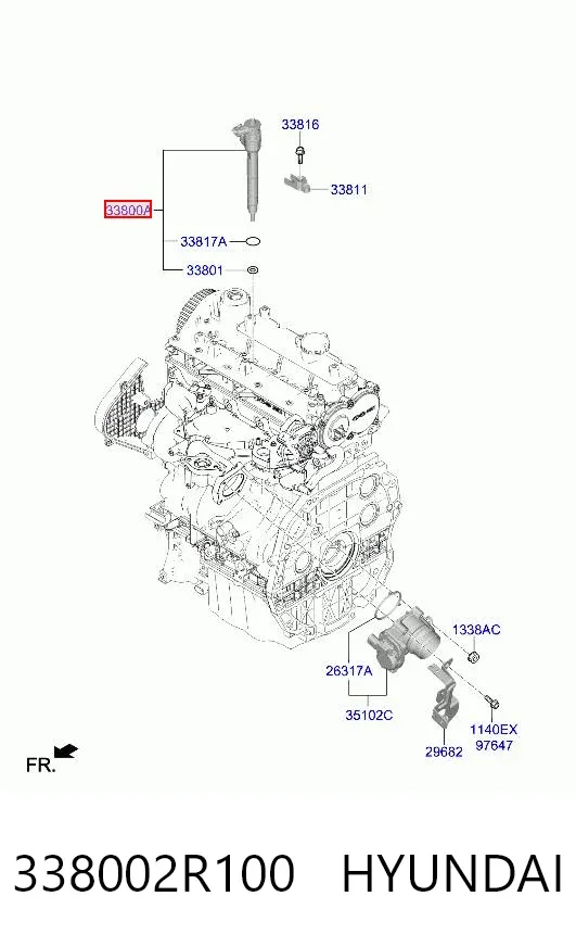 Паливні форсунки 338002R100 Hyundai/Kia