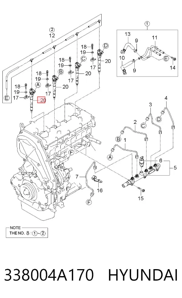 Паливні форсунки 338004A170 Hyundai/Kia