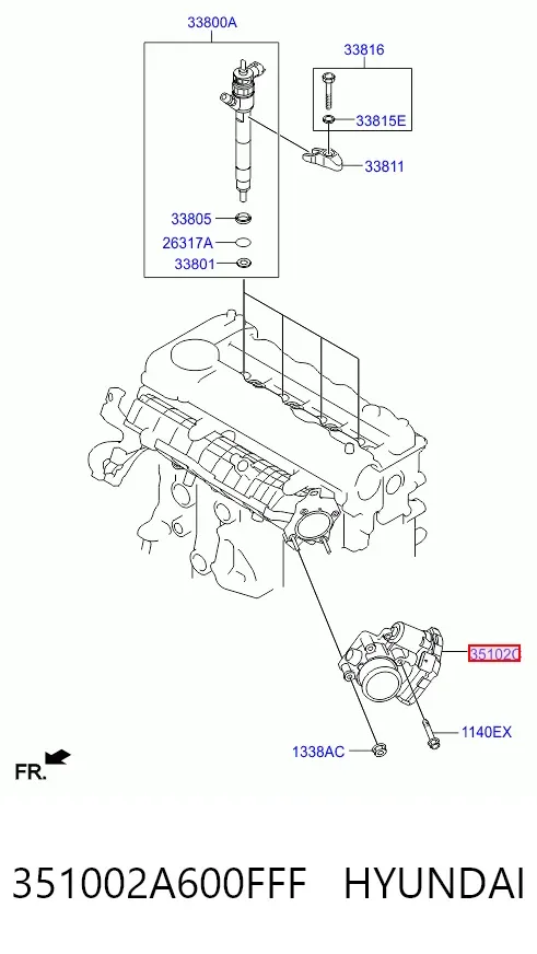 Дросільна заслінка 351002A600FFF Hyundai/Kia