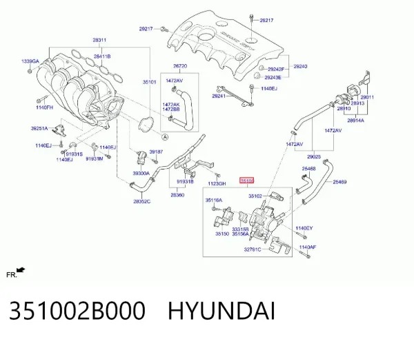 Дросільна заслінка KIA Ceed ED