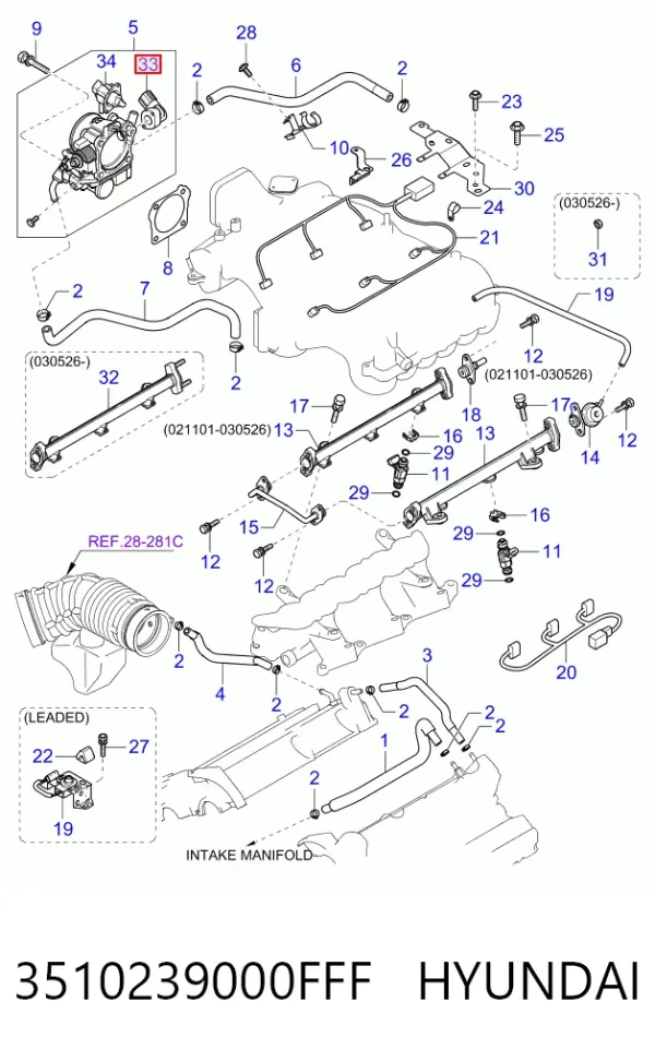 Потенціометр 3510239000FFF Hyundai/Kia