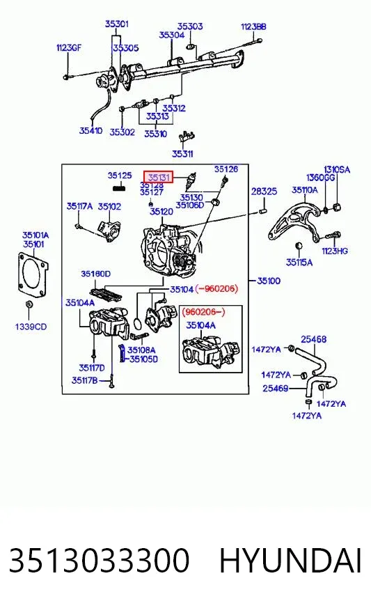 Потенціометр 3513033300 Hyundai/Kia