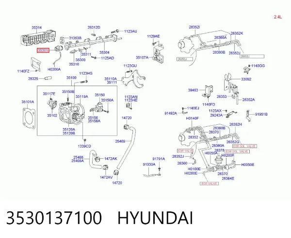 Регулятор тиску палива Hyundai Sonata IV