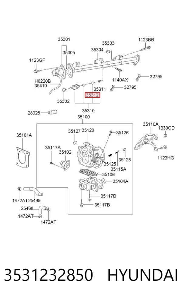 Кільце форсунки 3531232850 Hyundai/Kia