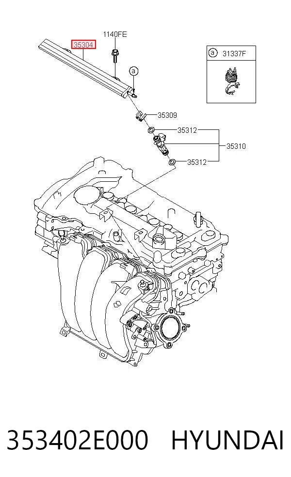Розподільник палива 353402E000 Hyundai/Kia