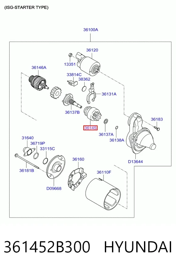 Бендикс стартера 361452B300 ZNP