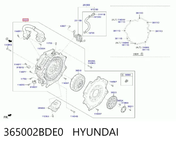 Двигун у зборі (електричний) 365002BDE0 Hyundai/Kia