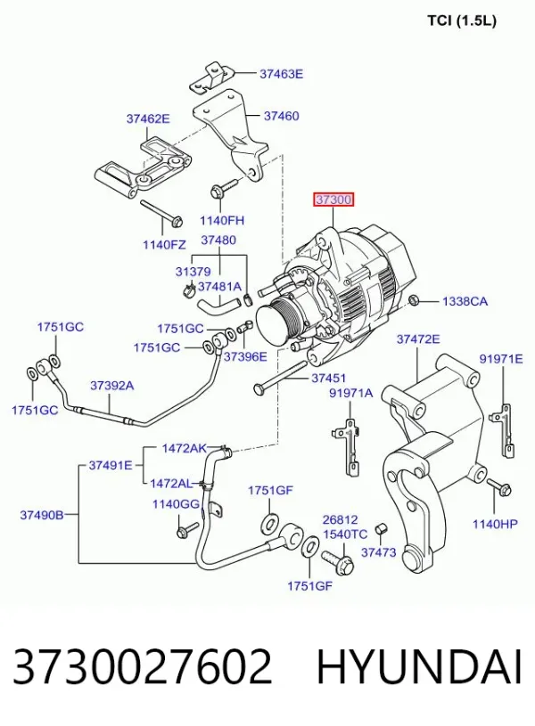 Генератор 3730027602 Hyundai/Kia