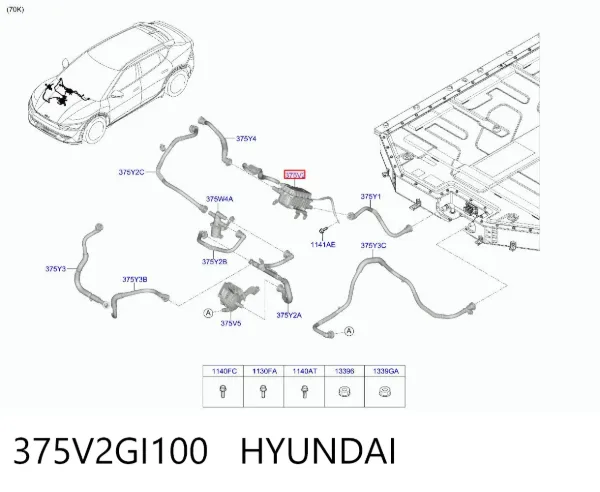 Обігрівач батареї 375V2GI100 Hyundai/Kia