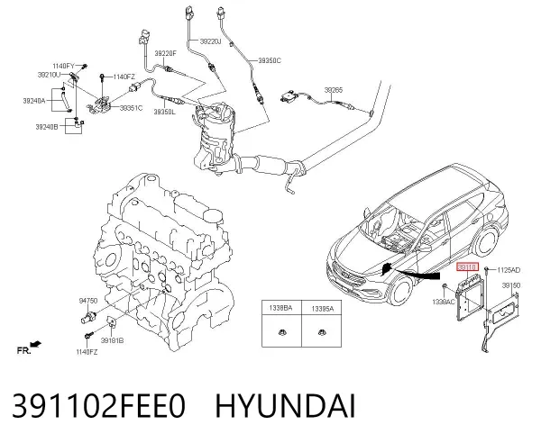 Електронний блок керування двигуном 391102FEE0 Hyundai/Kia