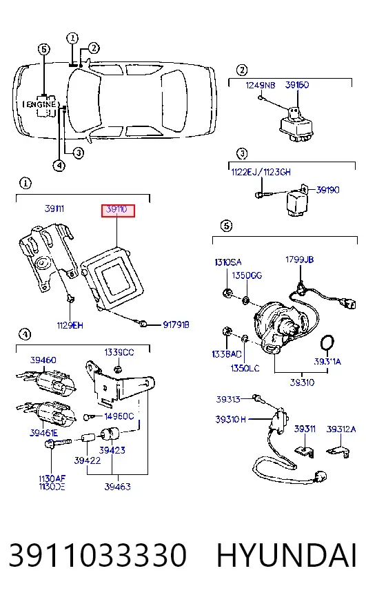 Електронний блок керування двигуном Hyundai Sonata III