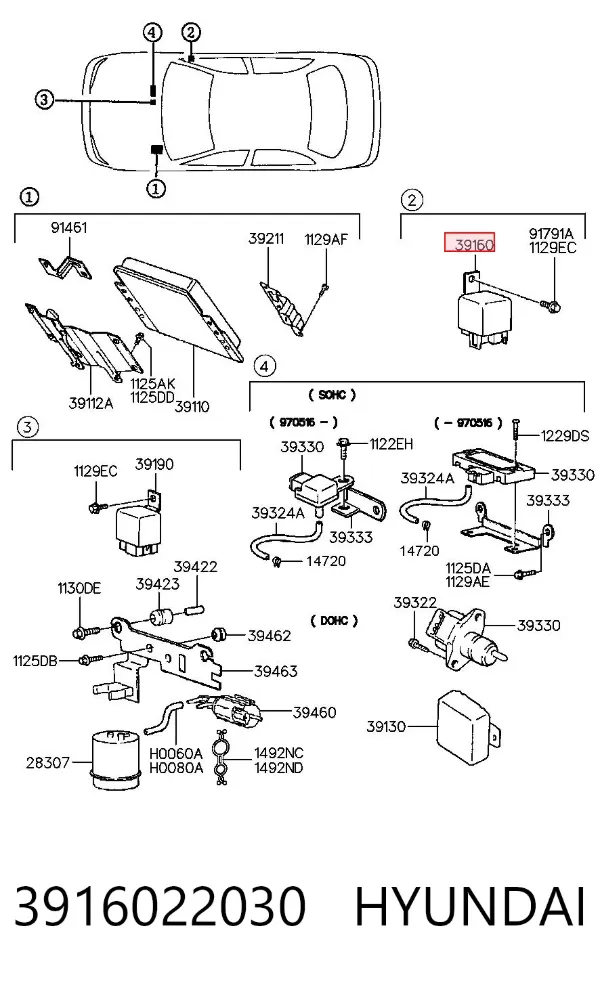  3916022030 Hyundai/Kia