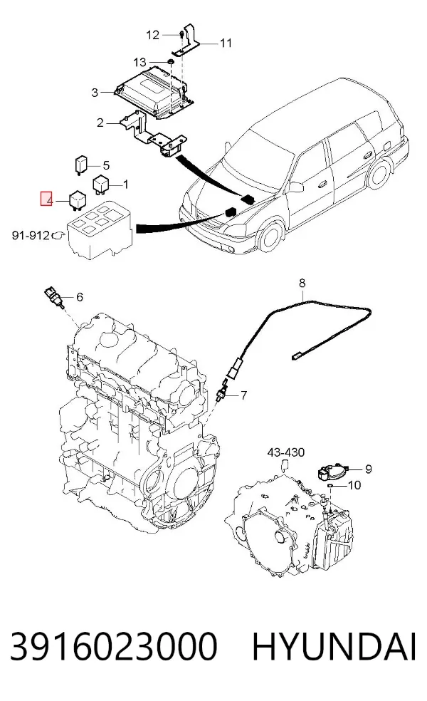 3916023000 Hyundai/Kia