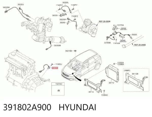 Датчик колінвала 391802A900 Hyundai/Kia