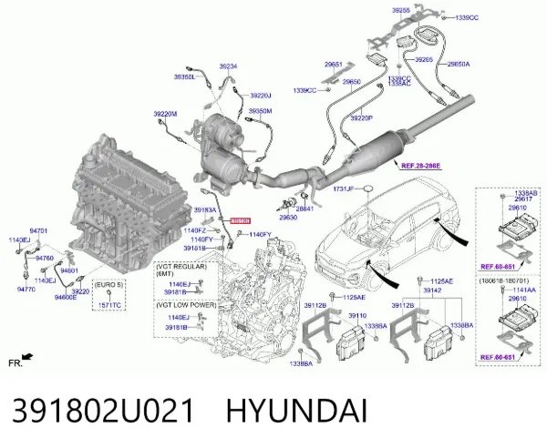 Датчик колінвала 391802U021 Hyundai/Kia