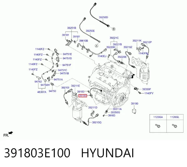 Датчик колінвала 391803E100 Hyundai/Kia