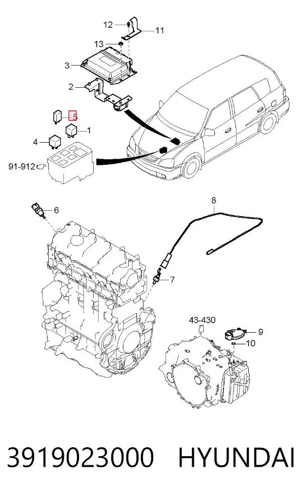  3919023000 Hyundai/Kia