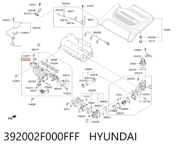 МАП Сенсор 392002F000FFF Hyundai/Kia