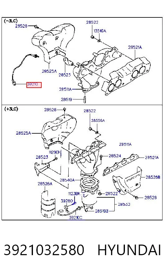 Лямбда-зонд 3921032580 Hyundai/Kia