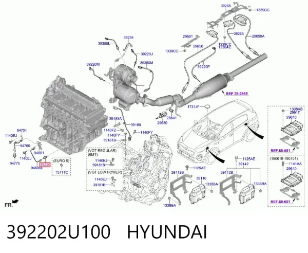 Датчик температури охолоджуючої рідини 392202U100 Hyundai/Kia