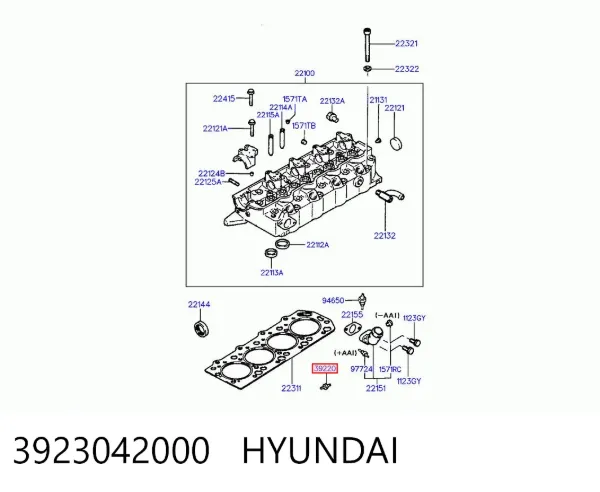 Датчик температури охолоджуючої рідини Hyundai Terracan HP