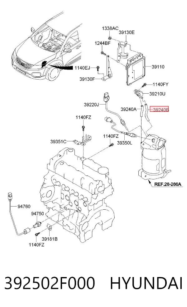  392502F000 Hyundai/Kia