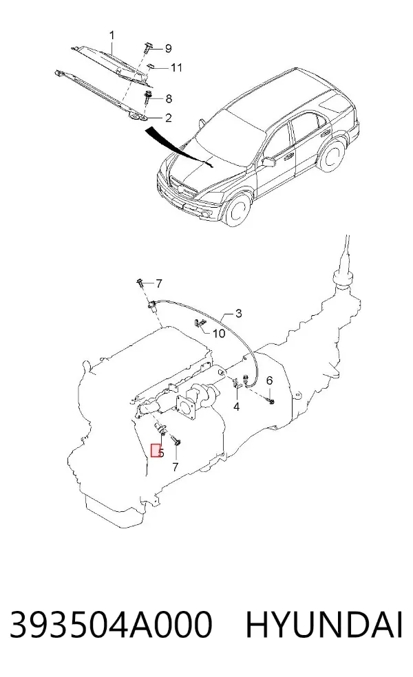 Датчик распредвалу 393504A000 Hyundai/Kia