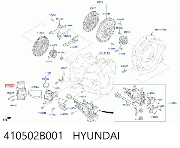 Актуатор зчеплення 410502B001 Hyundai/Kia