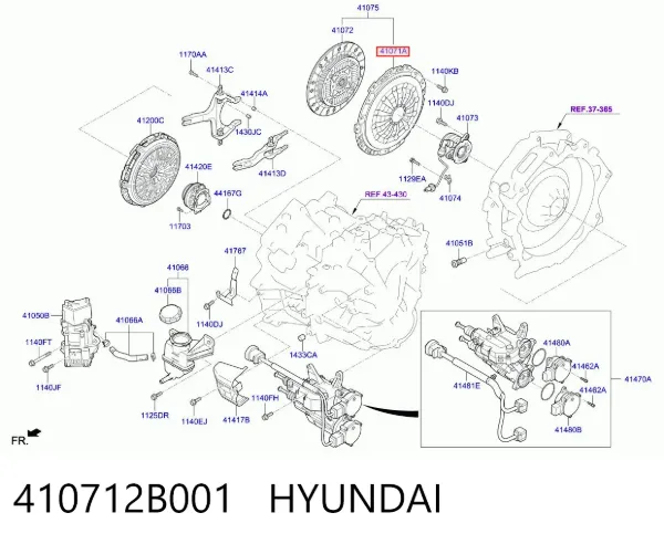 Корзина зчеплення 410712B001 Hyundai/Kia