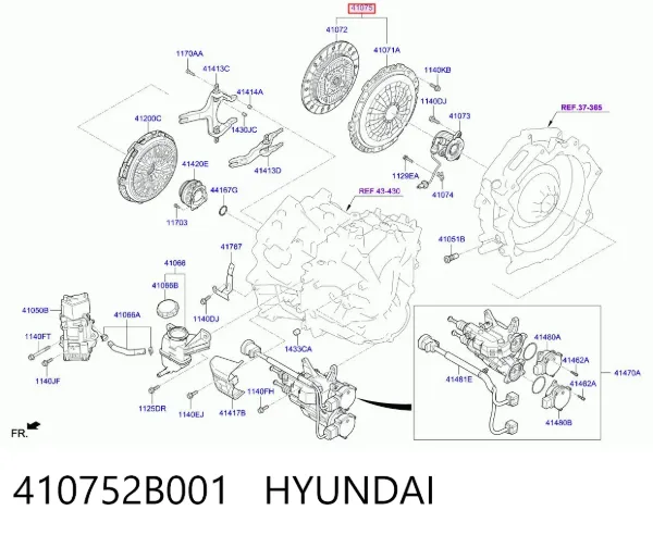 Зчеплення 410752B001 Hyundai/Kia