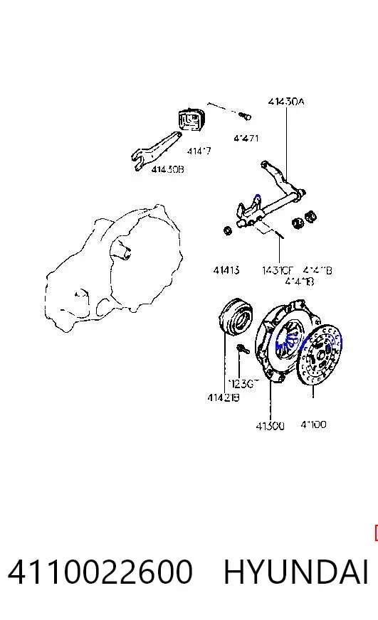 Диск зчеплення 4110022600 Hyundai/Kia