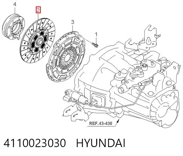 Диск зчеплення 4110023030 Hyundai/Kia