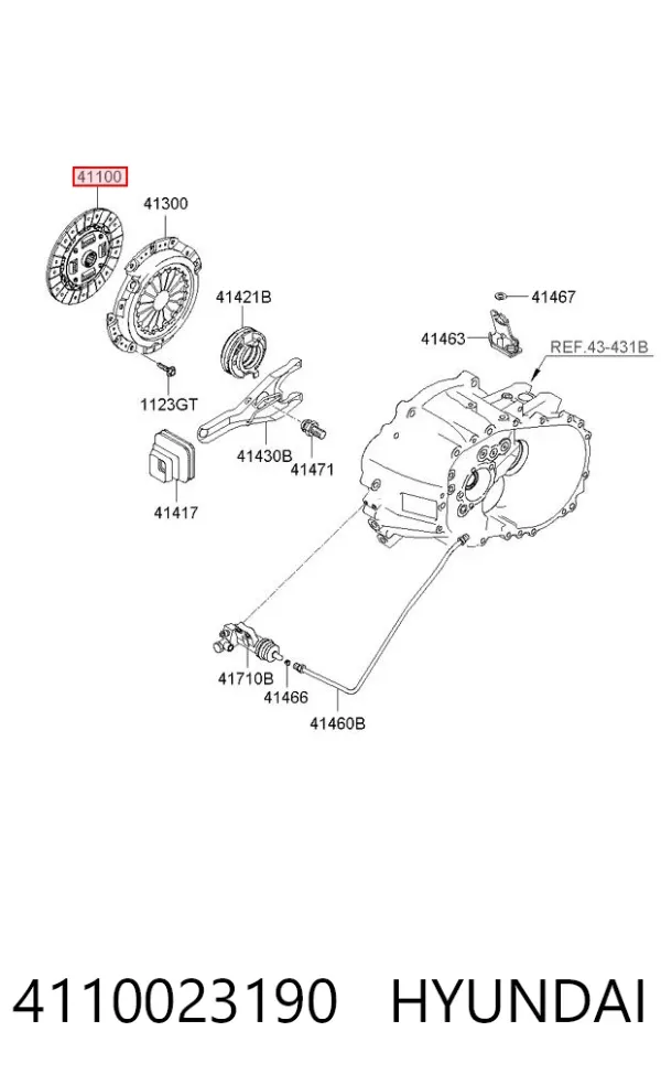 Диск зчеплення 4110023190 Hyundai/Kia