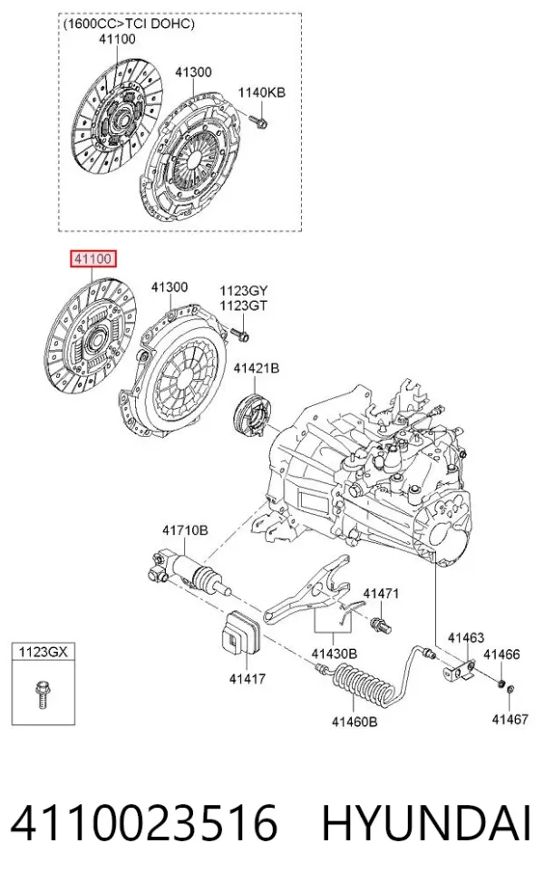 Диск зчеплення 4110023516 Hyundai/Kia