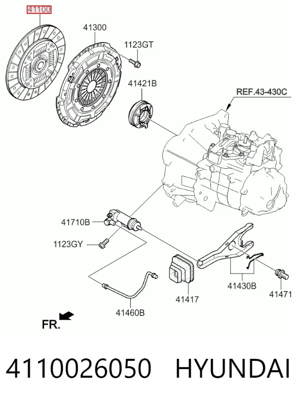 Диск зчеплення 4110026050 Hyundai/Kia